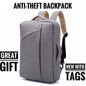 Anti-Theft Laptop Backpack for Women - Gray